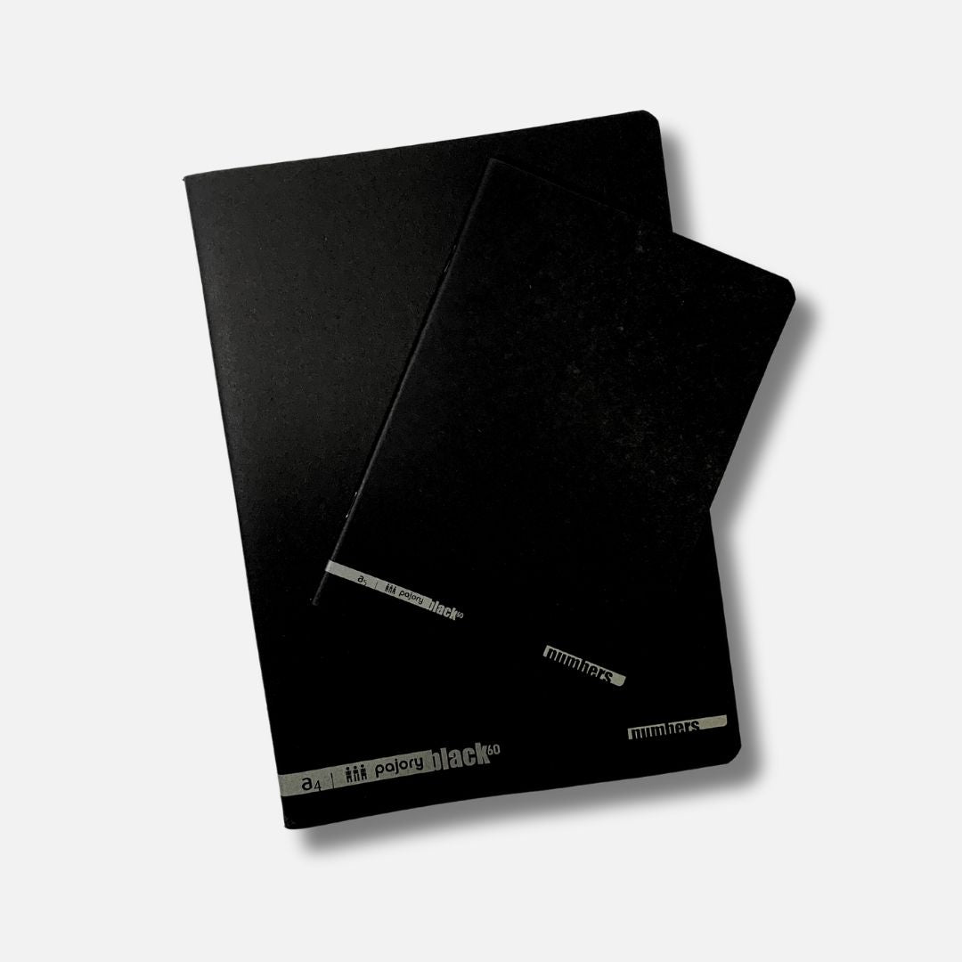 Cadernos Agrafados A4 e A5 Pajory Black 60