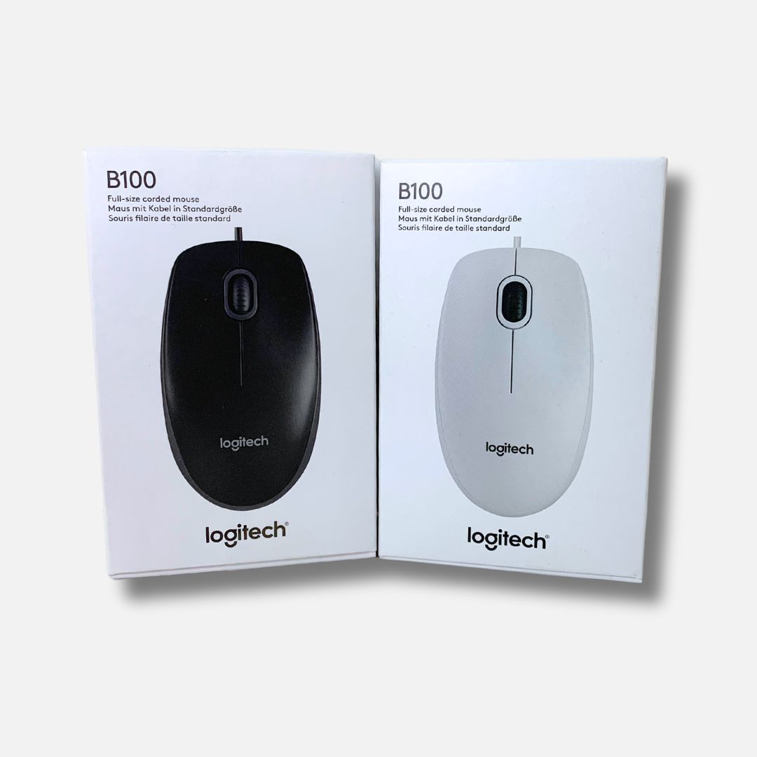 Rato Óptico USB c/ fios (Branco) - Logitech B100