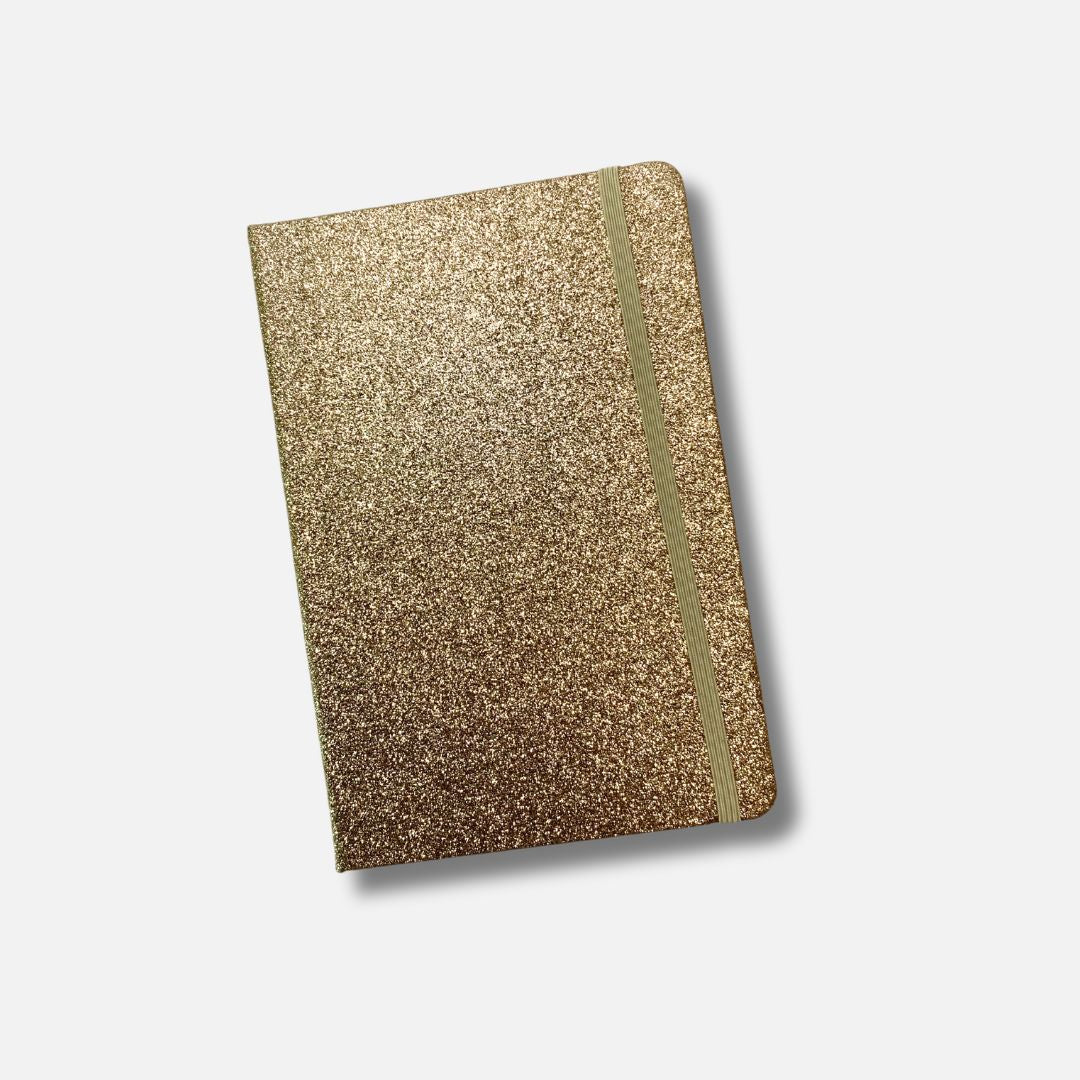 Bloco de Notas Pautado A5 - Capa com Glitter