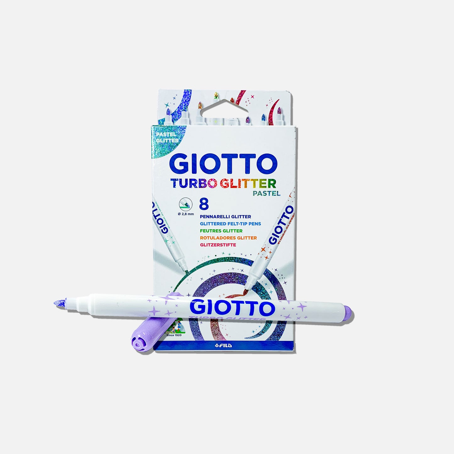 Marcadores de Feltro Giotto 8 un. - Turbo Glitter Pastel