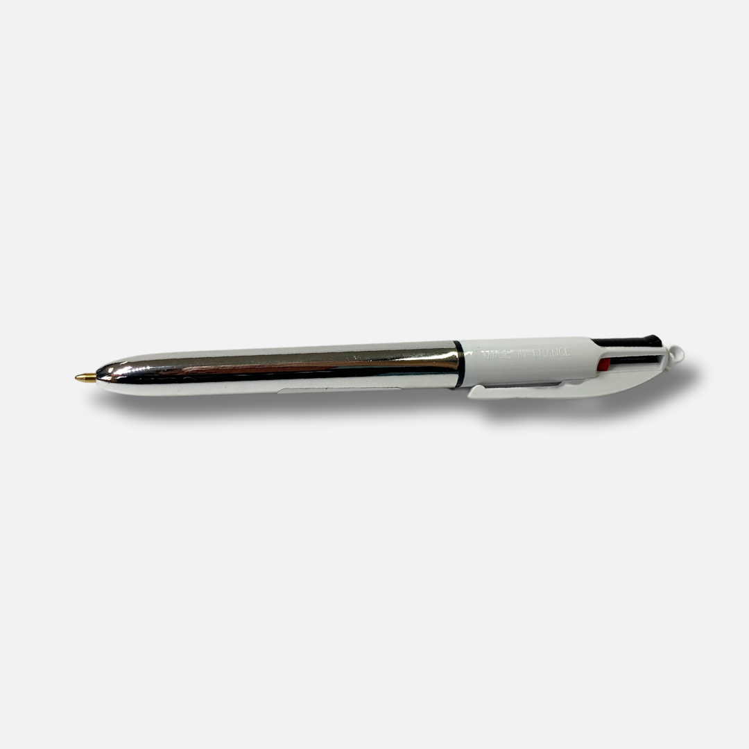 Esferográfica Multipen Bic 4 Colours Shine - Prata