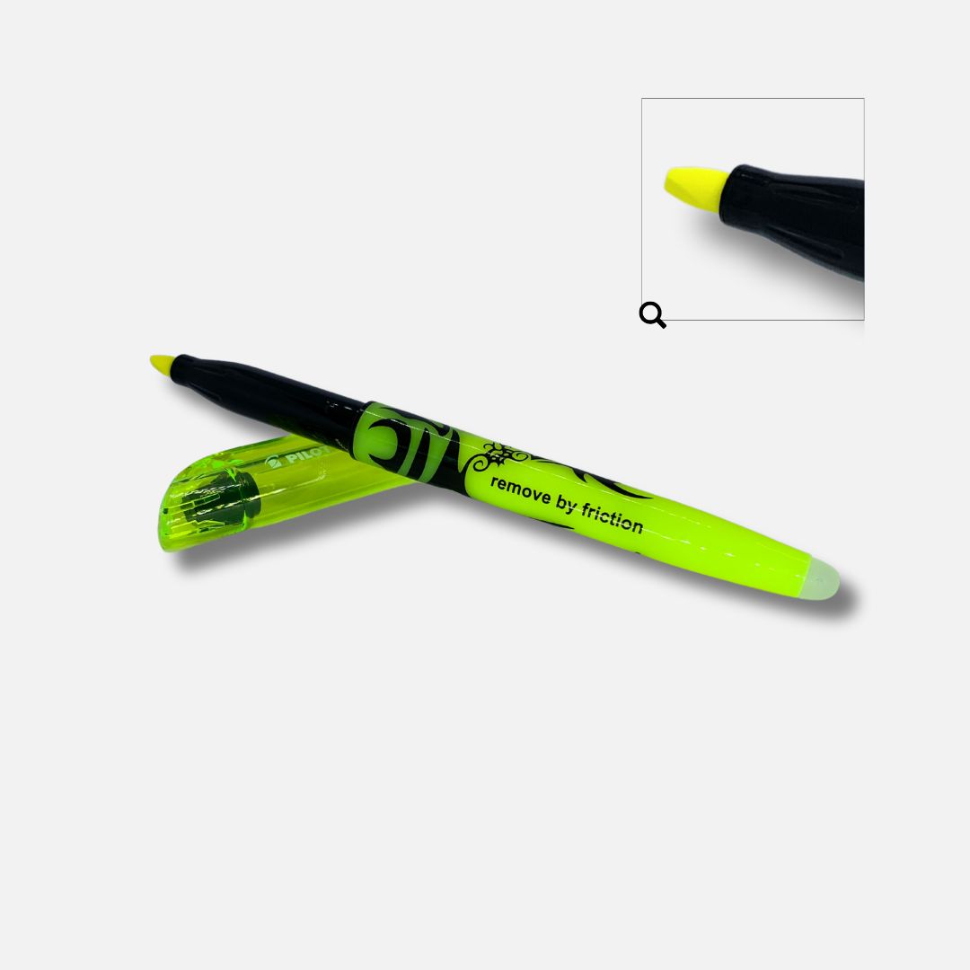 Marcador Fluorescente Apagável Amarelo