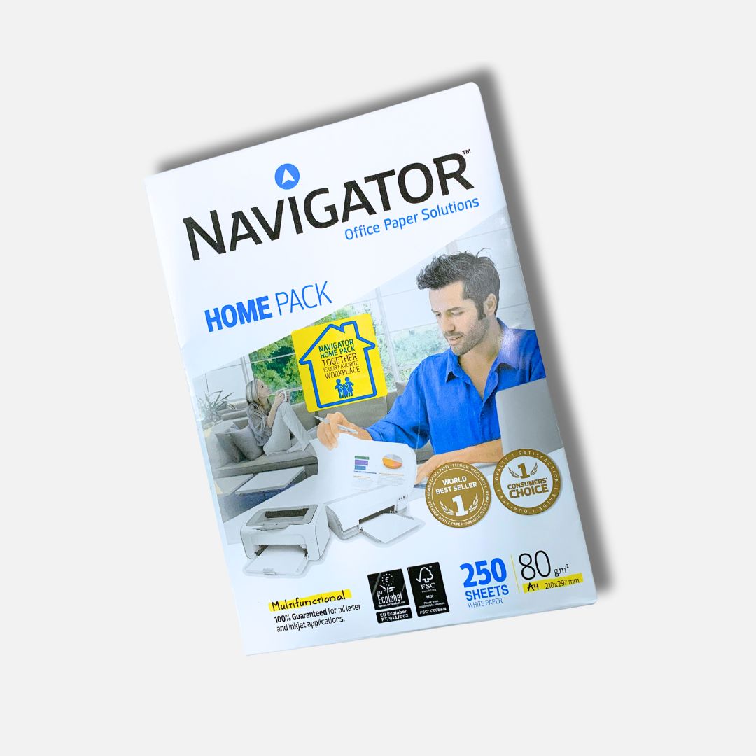 Papel Fotocópia Navigator A4 80g/m² Home Pack - Resma 250 Folhas