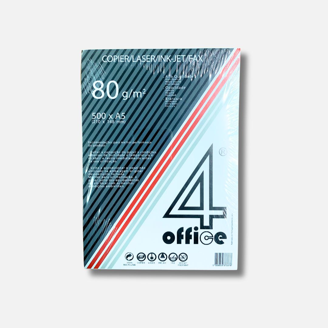 Papel Fotocópia 4 Office A5 80g/m² - Resma 500 Folhas