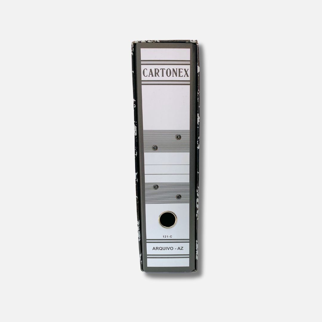 Pasta + Caixa Arquivo Definitiv AZ L76 Marmoreada Preto