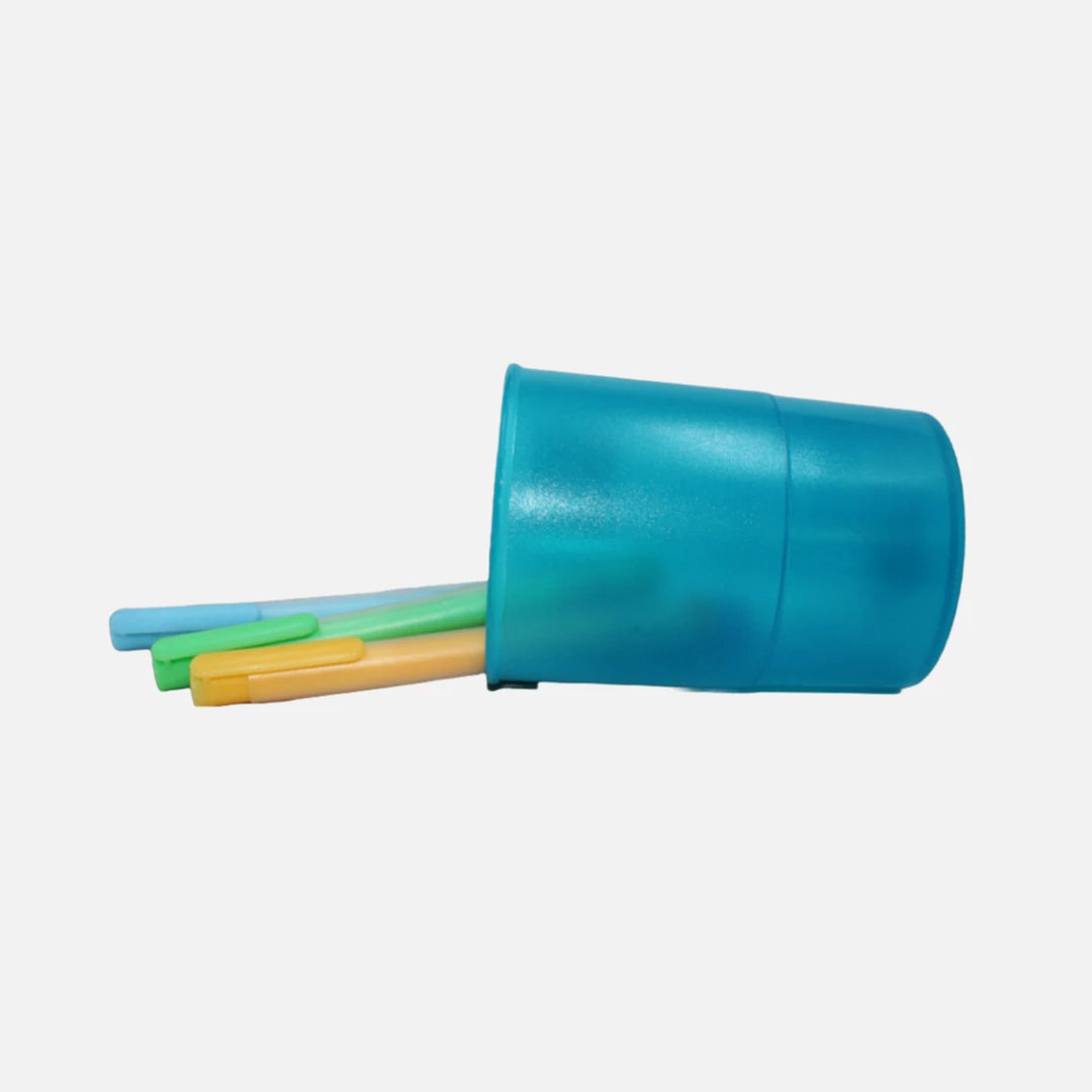 Porta Lápis Plástico Azul