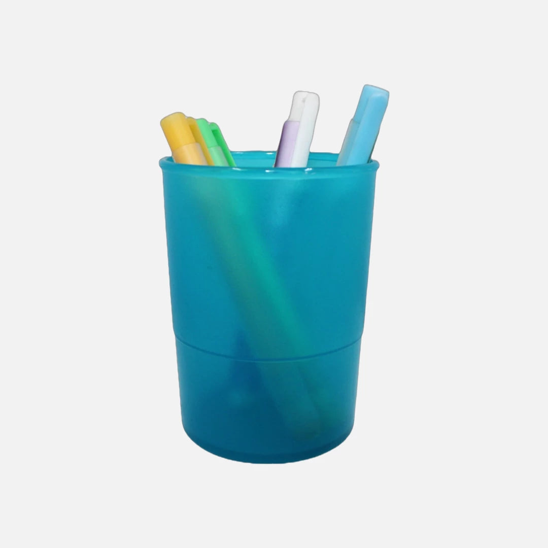 Porta Lápis Plástico Azul