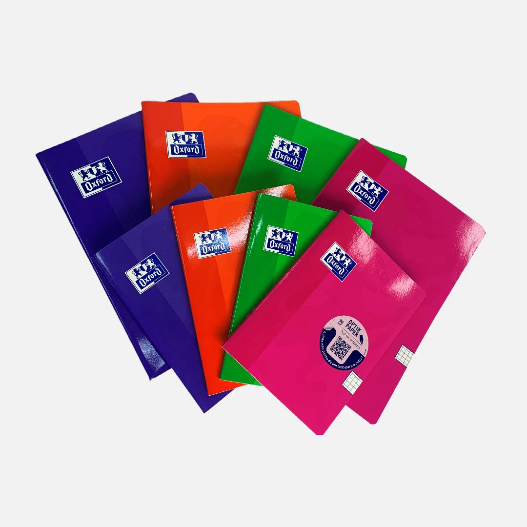Cadernos Agrafados (Quadriculados) A4/A5 Oxford Colour 90g 48 Folhas