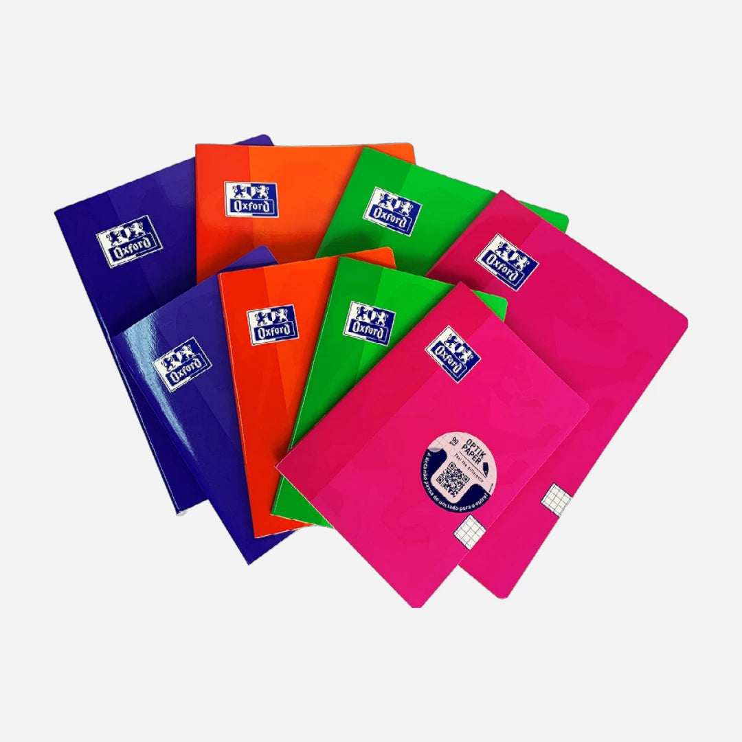 Cadernos Agrafados (Quadriculados) A4/A5 Oxford Colour 90g 48 Folhas