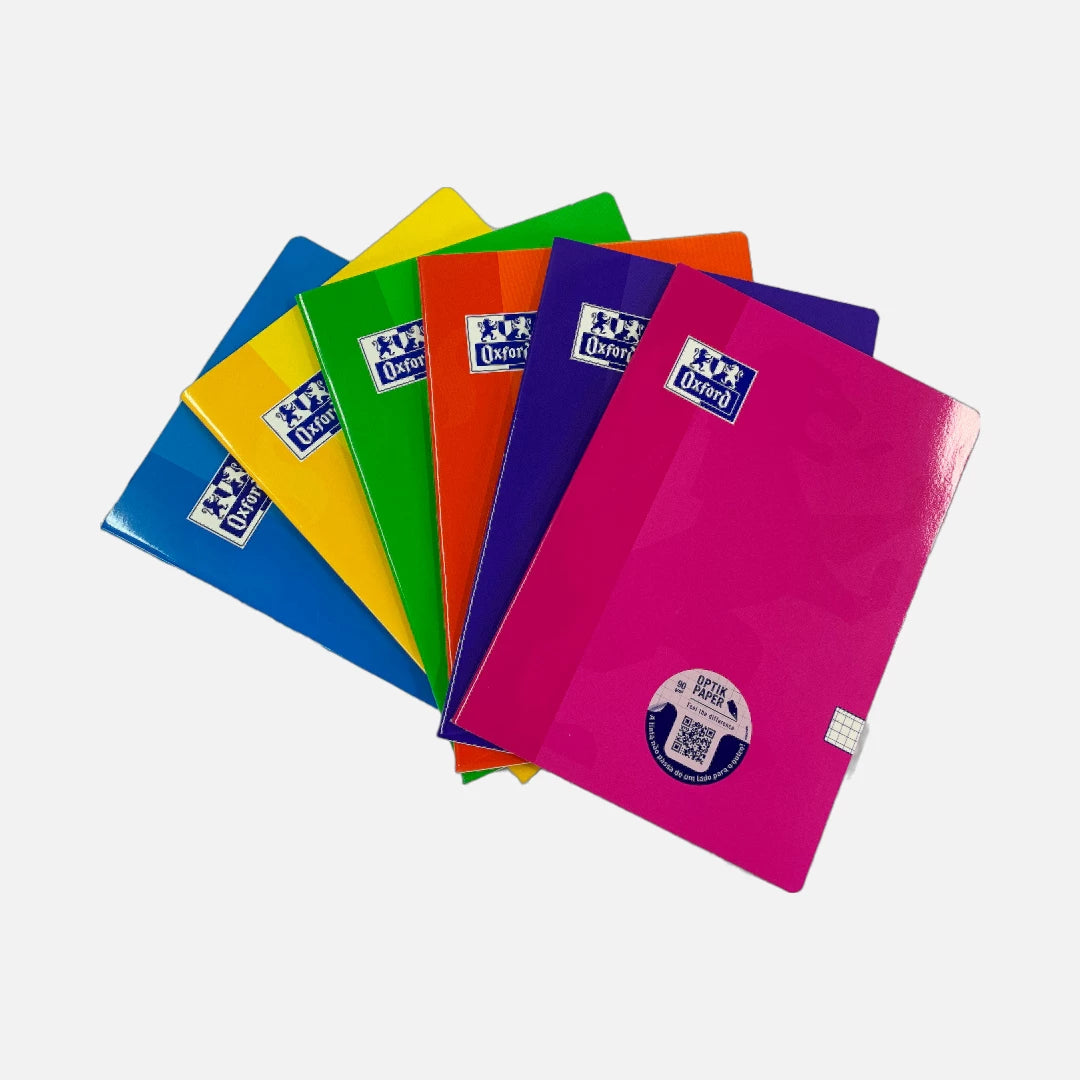 Cadernos Agrafados (Quadriculados) A4/A5 Oxford Colour 90g 48 Folhas