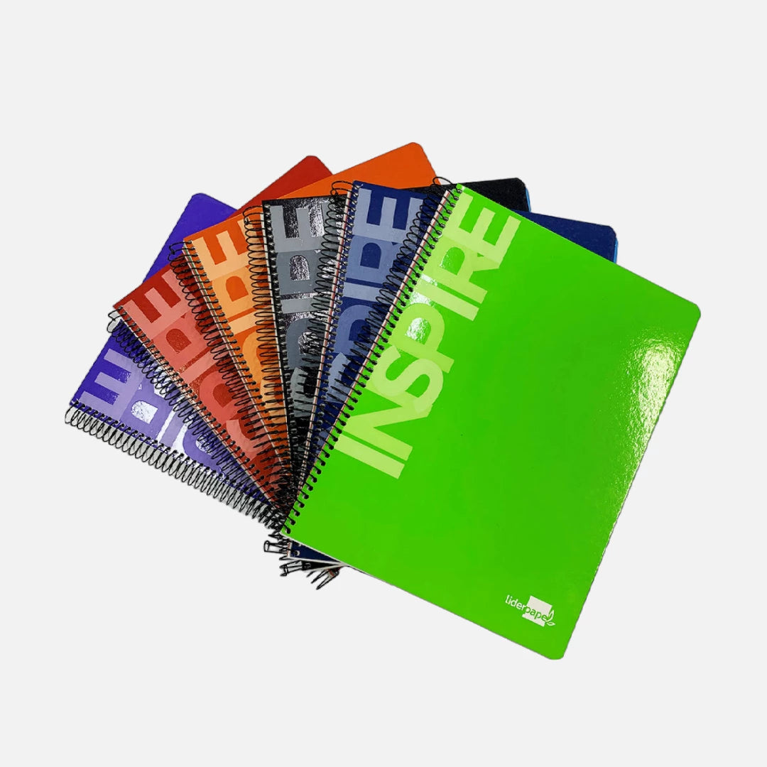 Caderno Espiral A4 Inspire Quadriculado LiderPapel