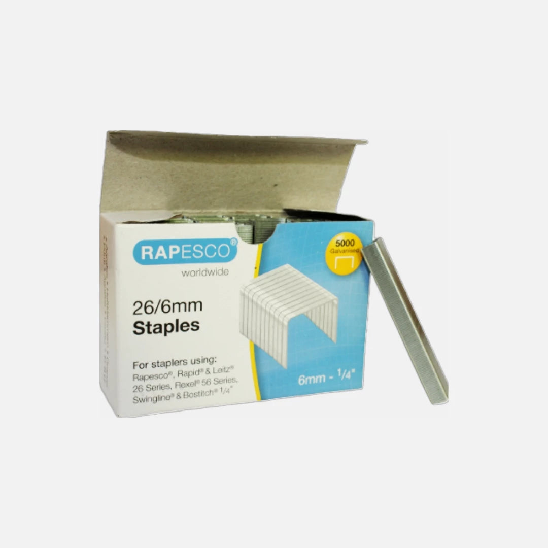 Agrafos Rapesco nº 26/6 - Caixa com 5000 Unidades