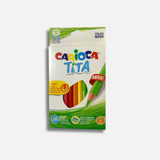 Caixa de 12 Lápis de Cor Carioca Tita (Jumbo)