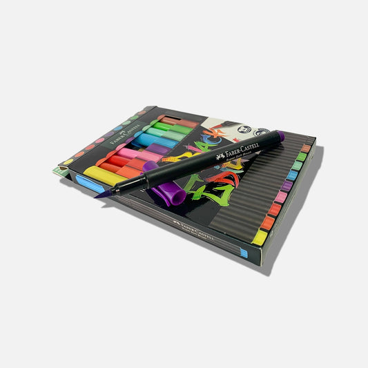 Marcador Feltro Faber-Castell Black Edition Ponta Pincel 10un