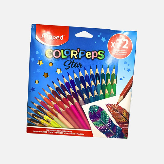 Lápis de Cor Maped Color'Peps Star Longo c/ 72 Cores