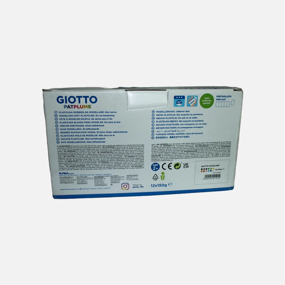 Plasticina Giotto Patplume 12 Cores