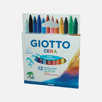 Lápis de Cera Giotto 12 Cores - Super Washable